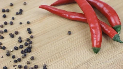 Varieties of Pepper Stock Footage 88409280