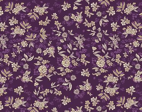 Varieties,Of,Leaves,And,Plants.,Seamless,Pattern.,Image,For,Wallpaper, 库存插图
