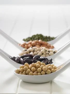Variety of beans group Stock Photos