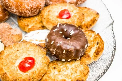Variety of biscuits Stock Photos