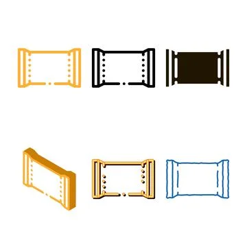 Variety blank polymer packaging chocolate bar vector icon Stock Illustration