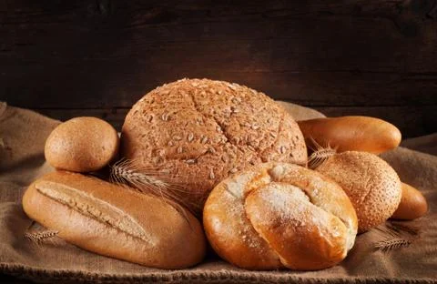 Variety of bread Stock Photos