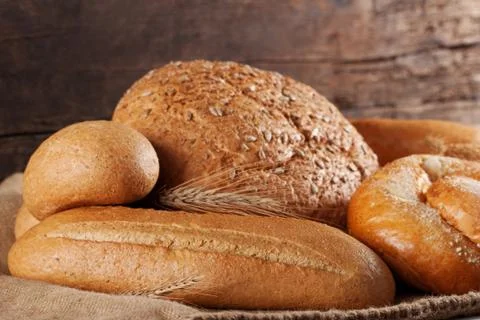 Variety of bread Stock Photos