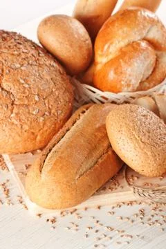 Variety of bread Stock Photos