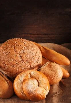 Variety of bread Stock Photos