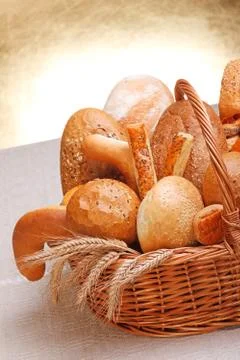 Variety of bread Stock Photos