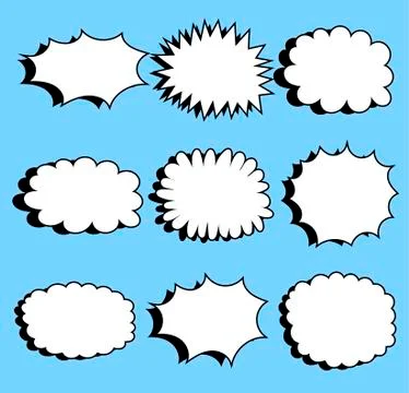 Variety of bubble speech set Stock-Illustration