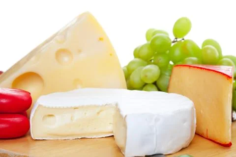 Variety of cheeses Stock Photos