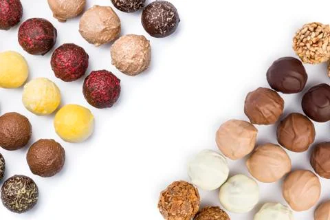 Variety of chocolates Stock Photos