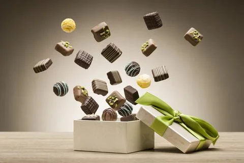 Variety of chocolates Stock Photos