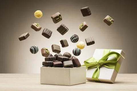 Variety of chocolates Stock Photos