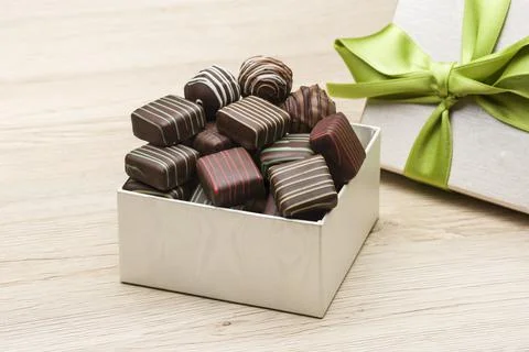 Variety of chocolates Stock Photos