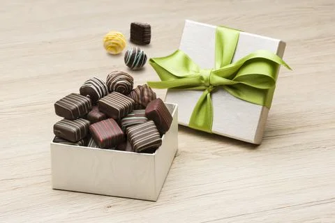Variety of chocolates Stock Photos
