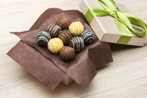 Variety of chocolates Stock Photos