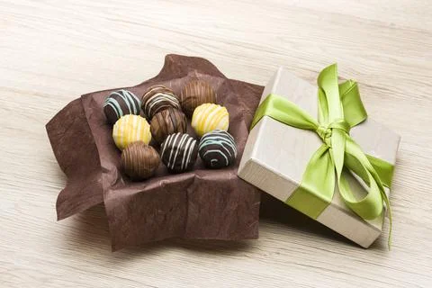 Variety of chocolates Stock Photos