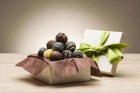 Variety of chocolates Stock Photos