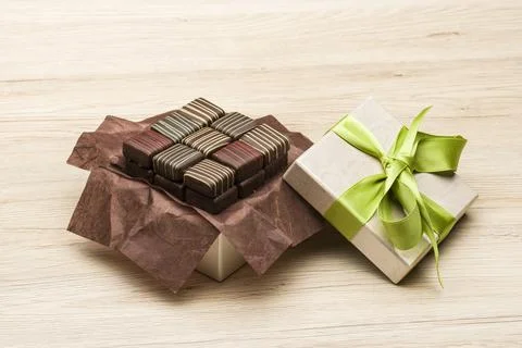 Variety of chocolates Stock Photos