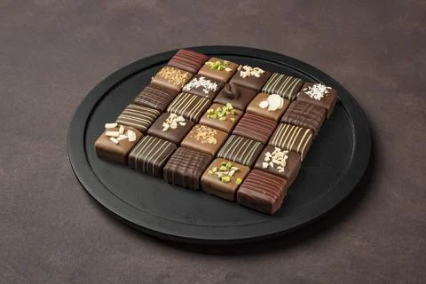 Variety of chocolates Stock Photos