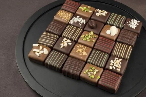 Variety of chocolates Stock Photos