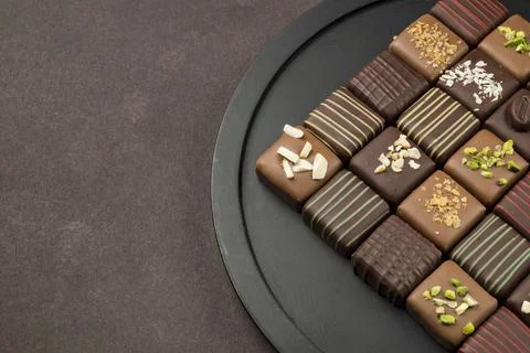 Variety of chocolates Stock Photos
