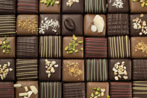 Variety of chocolates Stock Photos