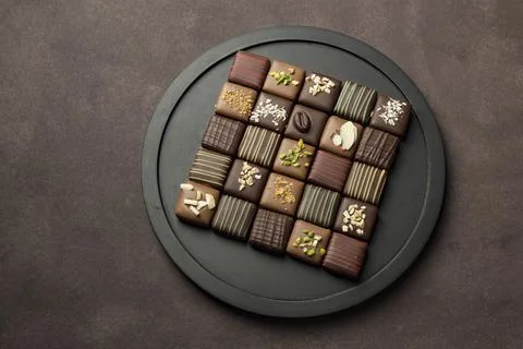 Variety of chocolates Stock Photos