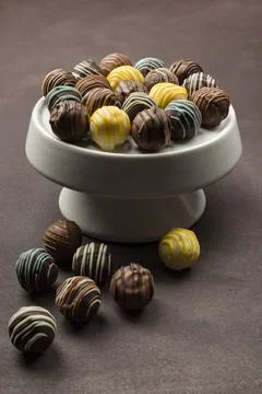 Variety of chocolates Stock Photos