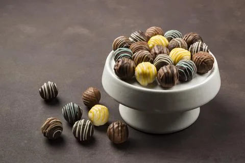 Variety of chocolates Stock Photos