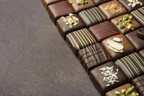 Variety of chocolates Stock Photos