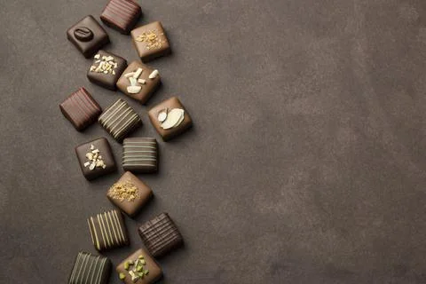 Variety of chocolates Stock Photos