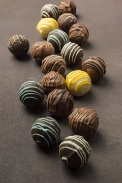 Variety of chocolates Stock Photos