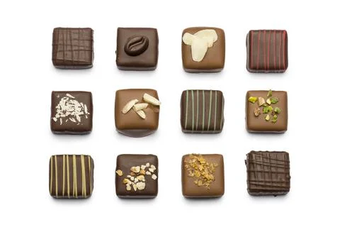 Variety of chocolates Stock Photos