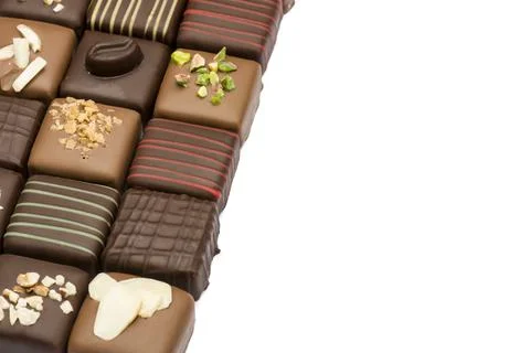 Variety of chocolates Stock Photos