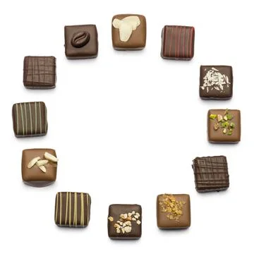 Variety of chocolates Foto stock