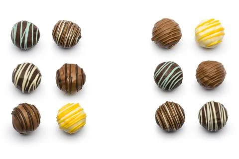 Variety of chocolates Stock Photos