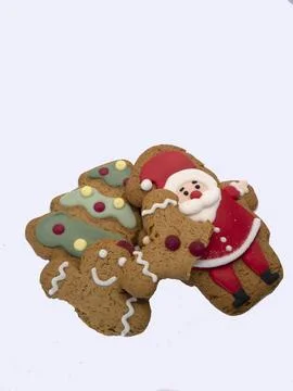 Variety Christmas Biscuits Stock Photos