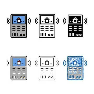 Variety control panel smart home color icon vector Stock Illustration