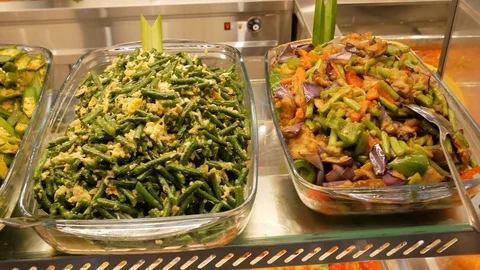 Variety Of Cooked Vegetable Stock-Footage 111649824