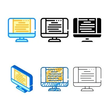 Variety document of operating system color icon vector Stock Illustration