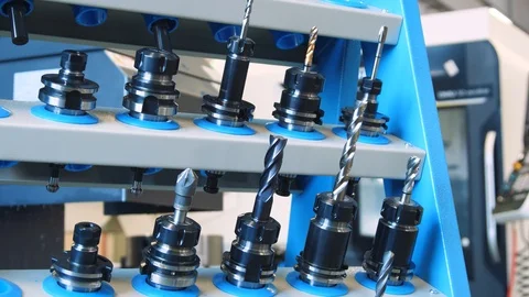 Variety of drill bits for metal Stock Footage 88253399