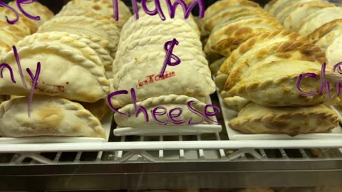 A variety of empanadas Stock Footage 158497570
