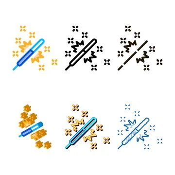 Variety firework sparkler icon vector outline 库存插图
