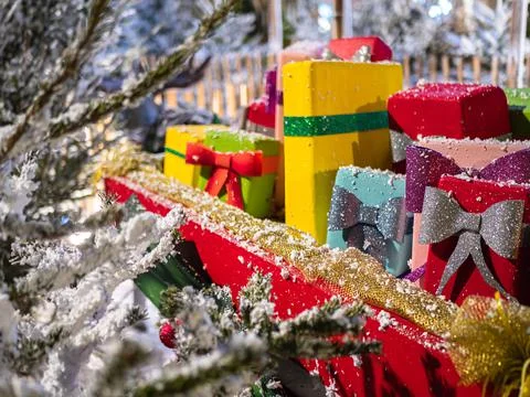 A variety of gift packages Stock Photos