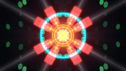 A variety of glowing abstract hud elements. Stock Illustration