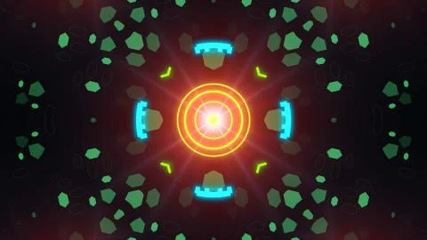 A variety of glowing abstract hud elements. Stock Illustration