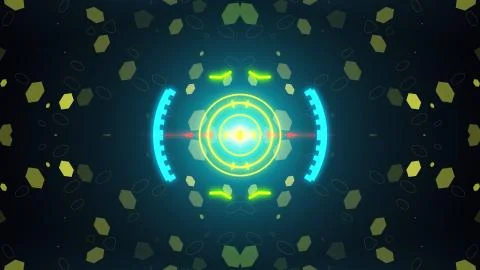 A variety of glowing abstract hud elements. Stockillustratie