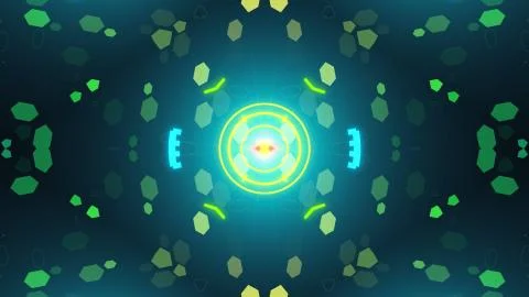 A variety of glowing abstract hud elements. Stock Illustration