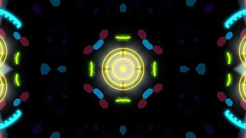 A variety of glowing abstract hud elements. Stock Illustration