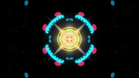 A variety of glowing abstract hud elements. Stock Illustration