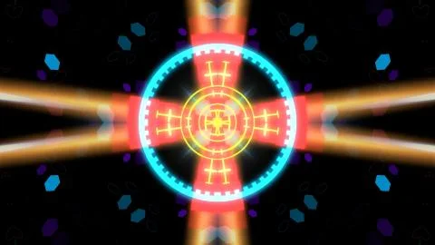 A variety of glowing abstract hud elements. イラスト素材